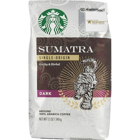 Starbucks Ground Coffee Dark Roast Single-Origin Sumatra -- 12 Oz