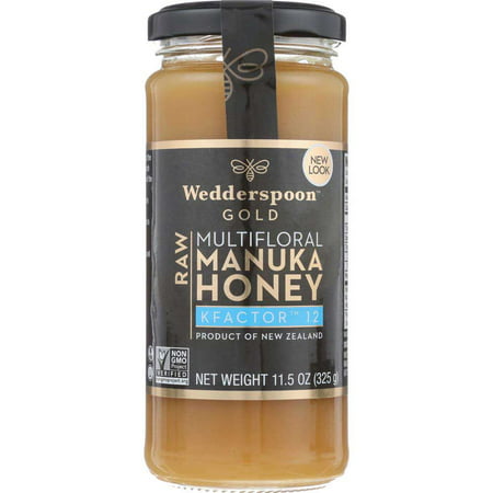Wedderspoon K Factor 12 100 Percent Raw Multifloral Manuka Honey  11.5 Ounce -- 6 per Case.