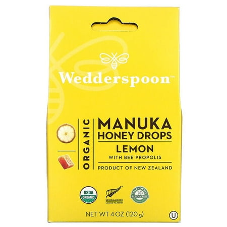 Wedderspoon Organic Manuka Drops Lemon 20 Loz Pack of 2