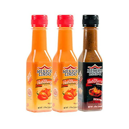 Mexico Lindo Hot Sauce Variety Pack  5 Fl Oz (Pack of 3)