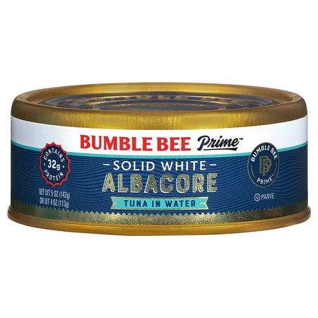 BUMBLE BEE Prime Solid White Albacore Tuna in Water- Canned Tuna in Water  Tuna Fish  High Protein Snacks  Great for Tuna Salad  Gluten Free Foods Gro