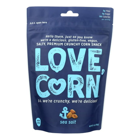(Price/Case)Love Corn SEA4X12 Sea Salt Sharing Bag  4 Ounces