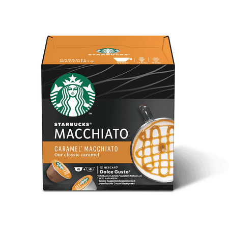 Nescafe Starbucks Dolce Gusto Classic Caramel Macchiato 12 Coffee Capsules 127.8g (Pack of 3)