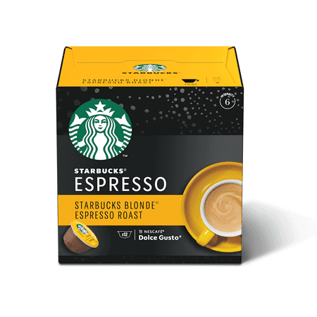 Nescafe Starbucks Dolce Gusto Blonde Espresso Roast 12 Coffee Capsules 66g (Pack of 3)
