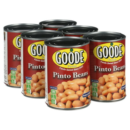 (6 Pack) Goode Foods Canned Pinto Beans  15 Oz Cans