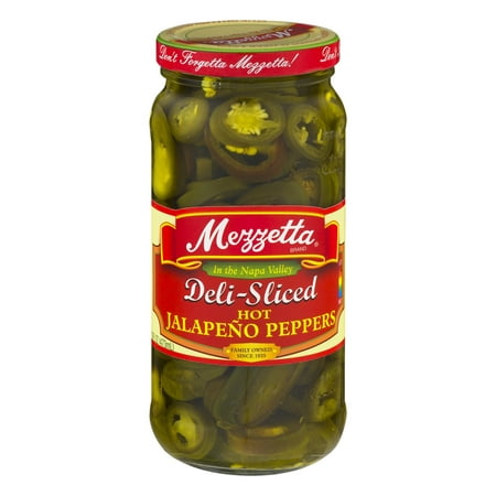 (6 Pack)Mezzetta Hot Jalapeno Peppers - Sliced  16 Oz
