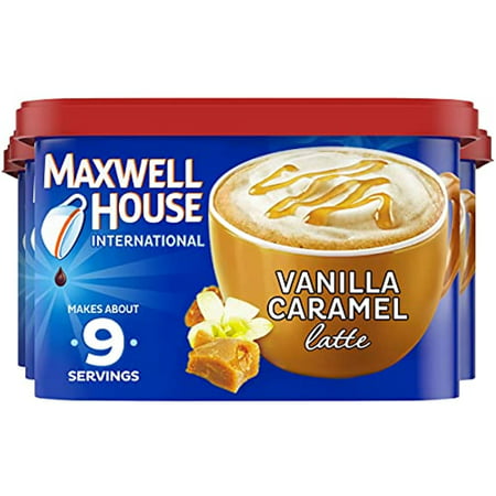 Maxwell House International Vanilla Caramel Latte Café-Style Instant Coffee Beverage Mix  4 Ct. Pack  8.7 Oz. Canister