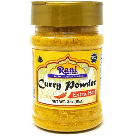 Rani Curry Powder EXTRA HOT (11-Spice Authentic Indian Blend) 3oz (85g) PET Jar ~ All Natural | Salt-Free | Vegan | No Colors | Gluten Friendly | NON-