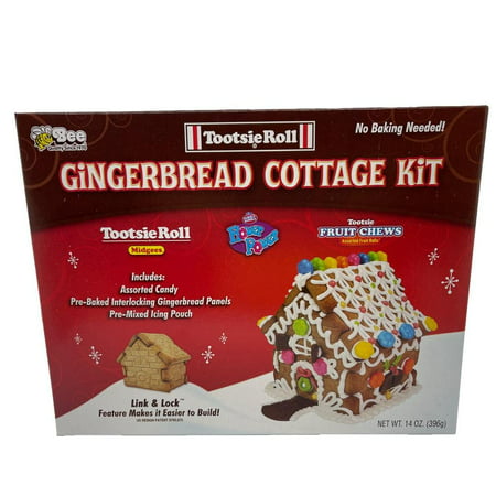 Bee International Candy Bee Christmas Tootsie Roll Gingerbread Cottage 14 Oz. Kit