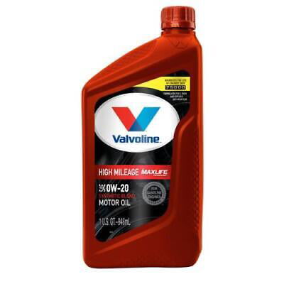 Valvoline 0W-20 4 Cycle Engine Synthetic Blend Motor Oil 1 Qt (Pack of 6)