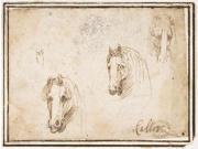 Horses Heads Poster Print by Attributed to Francesco Allegrini (Italian  Cantiano 1615/20 “after 1679 Gubbio ) (18