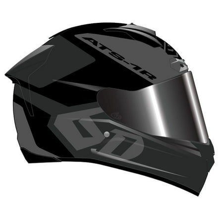 6D ATS-1R Wyman Helmet - Black/Grey - XL