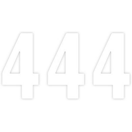 Factory Effex 4  White Mini Pro Number 4 Decals (04-2564)