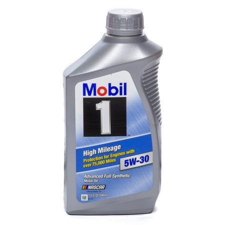 Mobil 1 High Mileage Full Synthetic Motor Oil 5W-30  1 Qt