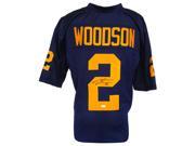 Charles Woodson Signed Custom Blue College Football Jersey JSA