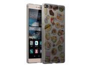 Huawei Ascend P8 Lite Gel Silicone Case All Edges Protection Cover C0275 - Collage Food Ice Cream Cupcake Doughnut Mcaroon Waffle Peanut Butter