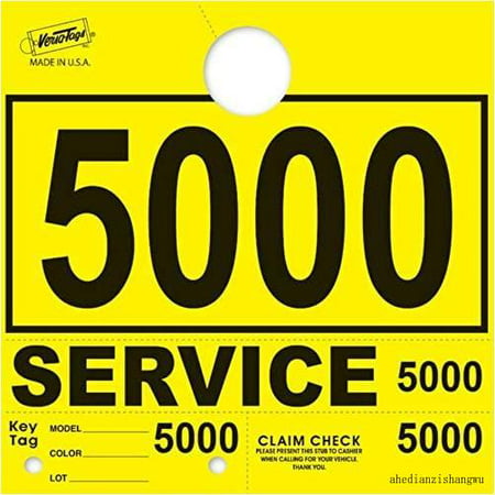 Service Dispatch Mbers 78 Sle Mirror Hang S Mbered (Yellow  5000-5999)