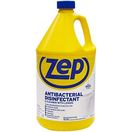 Zep Antibacterial Disinfectant Household Surface Cleaner  Lemon  128 Fl Oz