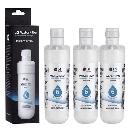 3 Pack L G LT1000P Refrigerator Water Filter Replacement for Kenmore 9980  White