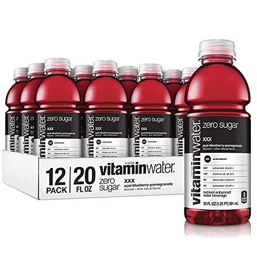 Vitamin Water ZERO Sugar - XXX Acai-Blueberry-Pomegranate | 20 Fl Oz Bottles, Nutrient Enhanced Flavored Water W/ Vitamins, Antioxidants, Electrolytes thumbnail