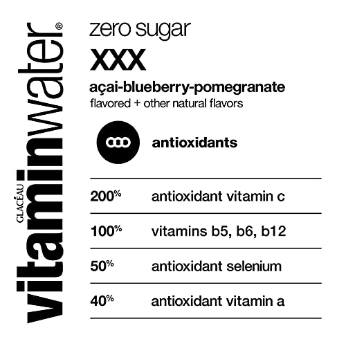 Vitamin Water ZERO Sugar - XXX Acai-Blueberry-Pomegranate | 20 Fl Oz Bottles, Nutrient Enhanced Flavored Water W/ Vitamins, Antioxidants, Electrolytes thumbnail