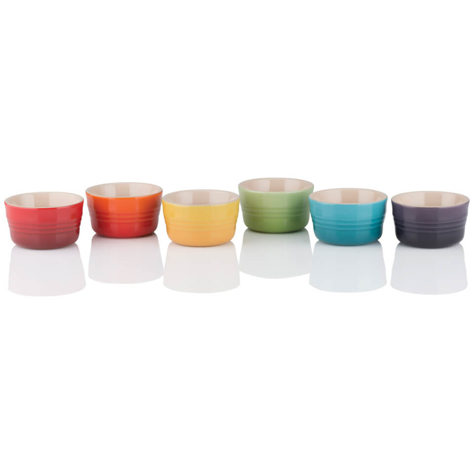 Le Creuset Rainbow Collection Mini Ramekins, Set of 6