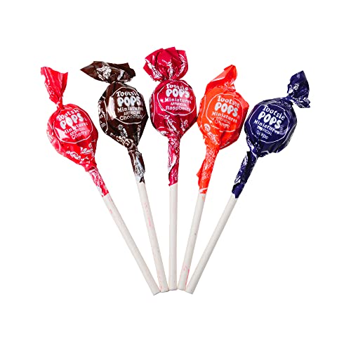 Tootsie Pop Minis Pops Mini Lollipops Variety - 200 Assorted Flavored Suckers Filled with Rolls Bulk Candy Individually Wrapped in Reusable Plastic Tu thumbnail