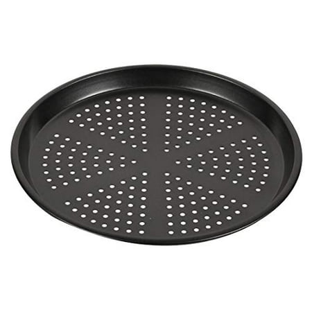 Grill Pan Black 22cm Iron Pizza Pan Perforated Racking HB-4719