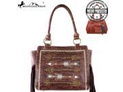 MW358G-8306 Montana West Fringe Collection Concealed Handgun Tote -Brown