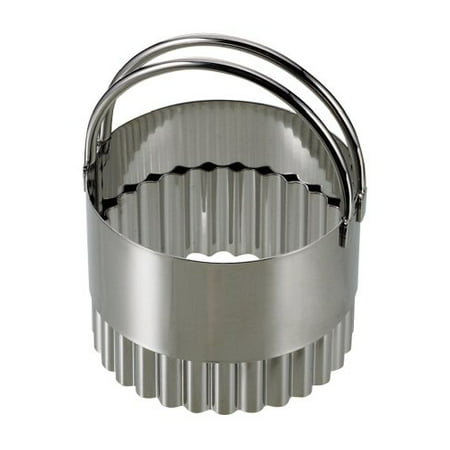 EE Sweets Stainless Steel Wave Round Drilling Die with Handle 6cm D-4890