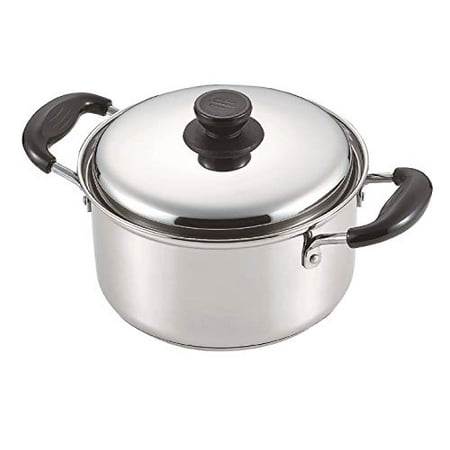 Double-handled Pot 18cm 3 Layer Bottom Gratia HB-5104 Silver