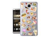 Huawei Mate 7 Gel Silicone Case All Edges Protection Cover C0275 - Collage Food Ice Cream Cupcake Doughnut Mcaroon Waffle Peanut Butter