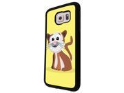 1136 - Cat Animal Drawing Yellow Design for Samsung Galaxy Alpha Hard Plastic Case Back Cover