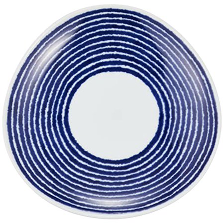 Hasami Ware Indigo Aidama Deformation Plate Aizen Komasuji 32556