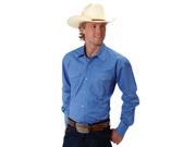 Roper Western Shirt Mens Long Sleeve Snap Lt Blue 03-001-0765-0470 Bu