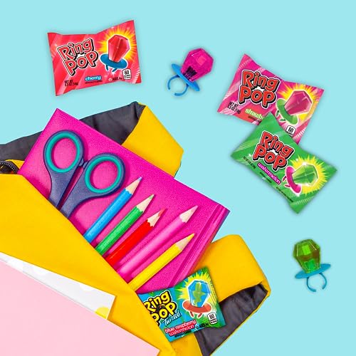 Ring Pop Individually Wrapped Bulk Lollipop Variety Party Pack – 20 Count Lollipop Suckers W/ Assorted Flavors - Fun Candy for Birthdays and Celebra thumbnail