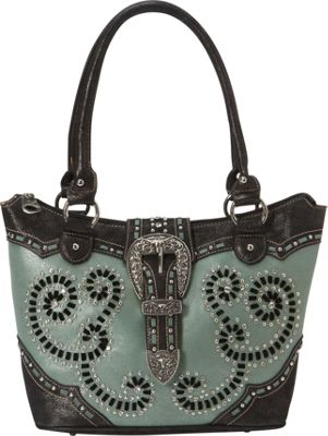 Montana West Concealed Handgun Tote Turquoise - Montana West Manmade Handbags