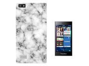 Blackberry Leap Gel Silicone Case All Edges Protection Cover 1229 - Novelty Marble Texture