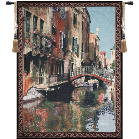 Wall Art Wholesale Canal with Reflections Fine Art Tapestry WW-7180-9905