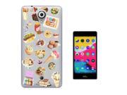 Wiko U Feel Gel Silicone Case All Edges Protection Cover C0275 - Collage Food Ice Cream Cupcake Doughnut Macaroon Waffle Peanut Butter