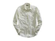 Tin Haul Western Shirt Men Long Sleeve Snap S Ecru 10-001-0060-0701 Br