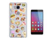 Huawei Honor 5x Gel Silicone Case All Edges Protection Cover C0275 - Collage Food Ice Cream Cupcake Doughnut Macaroon Waffle Peanut Butter