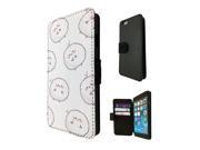 iPhone 5c Flip Case Credit Card Holder Cover Book Style 1679 - Cartoon Fluffy Farm Sheep Animals