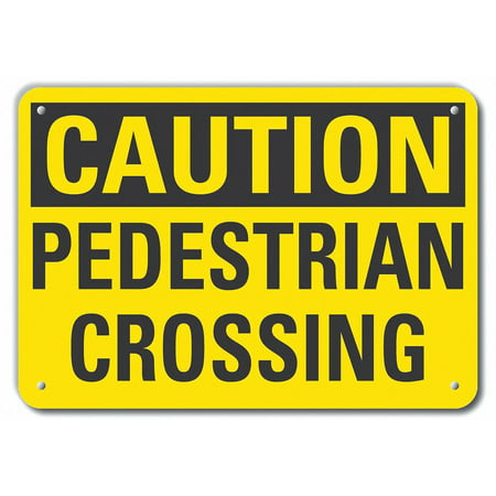 Lyle Rflctv Pedestrian Caut Sign 10x14in Alum LCU3-0255-RA_14x10 LCU3-0255-RA_14x10 ZO-G4825829