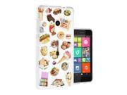 Nokia Lumia 535 Gel Silicone Case All Edges Protection Cover C0275 - Collage Food Ice Cream Cupcake Doughnut Mcaroon Waffle Peanut Butter