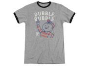 Dubble Bubble Pointing Mens Adult Heather Ringer Shirt
