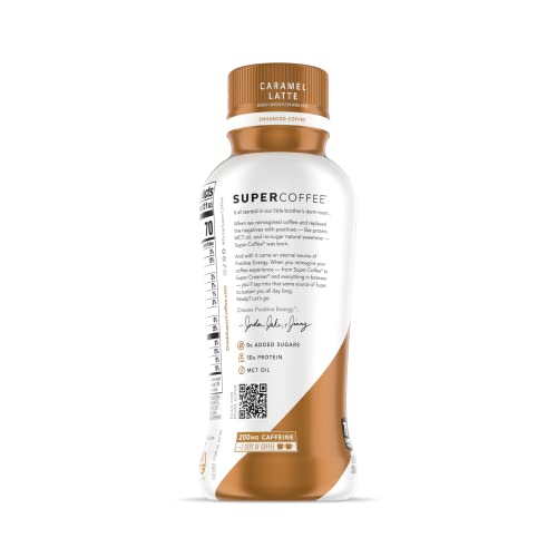 Super Coffee, Iced Keto Coffee (0g Added Sugar, 10g Protein, 70 Calories) [Caramel Latte] 12 Fl Oz, 6 Pack | Iced Coffee, Protein Coffee, Coffee Drink thumbnail