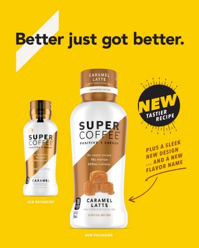Super Coffee, Iced Keto Coffee (0g Added Sugar, 10g Protein, 70 Calories) [Caramel Latte] 12 Fl Oz, 6 Pack | Iced Coffee, Protein Coffee, Coffee Drink thumbnail