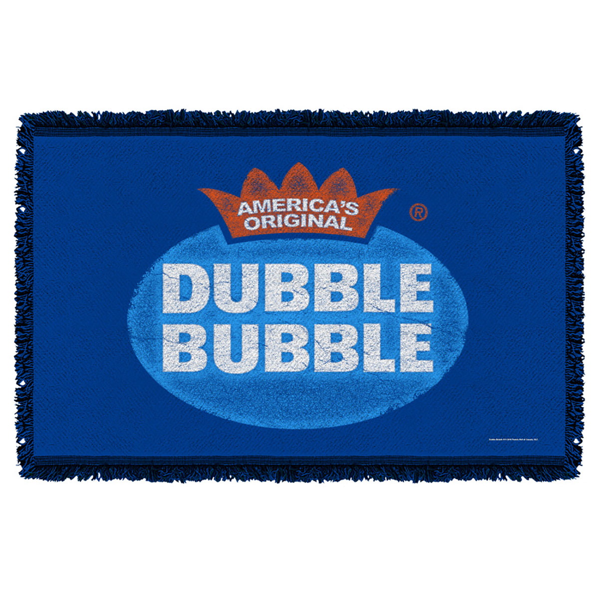 Dubble Bubble Gum Vintage Logo Woven Throw