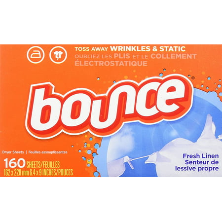 Bounce Fabric Softener Dryer Sheets  Fresh Linen  160 Count - Packaging May Vary